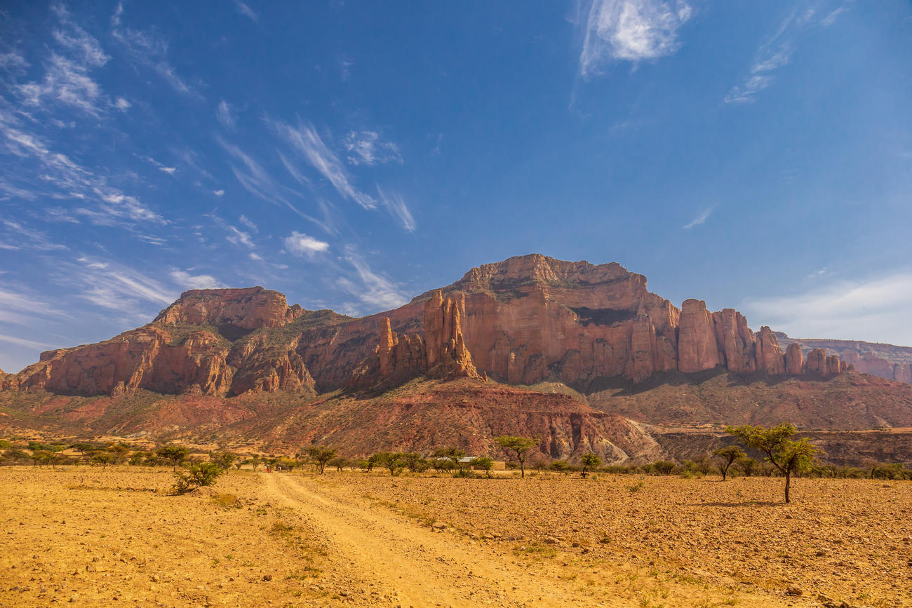 Landscape of Gheralta mountains near Hawzen, Ethiopia